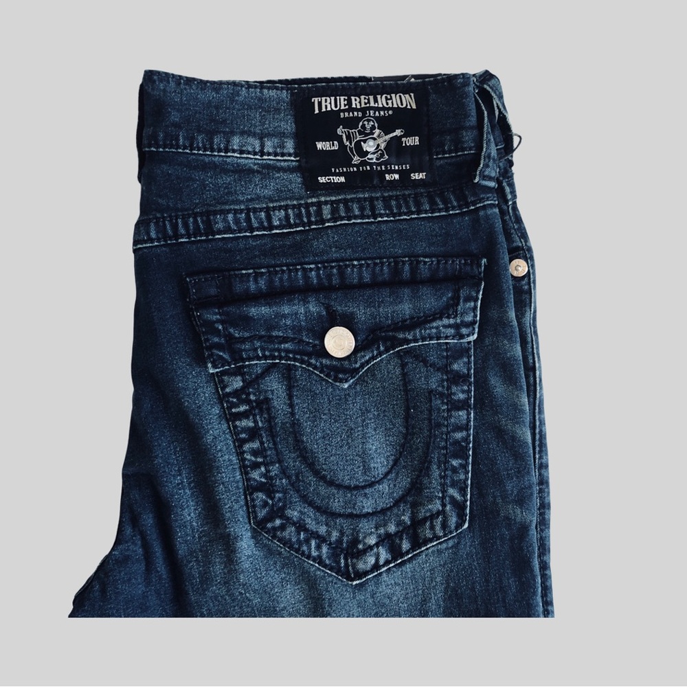 True Religion Geno Flap Big T Stitch Slim Jean W34/L34